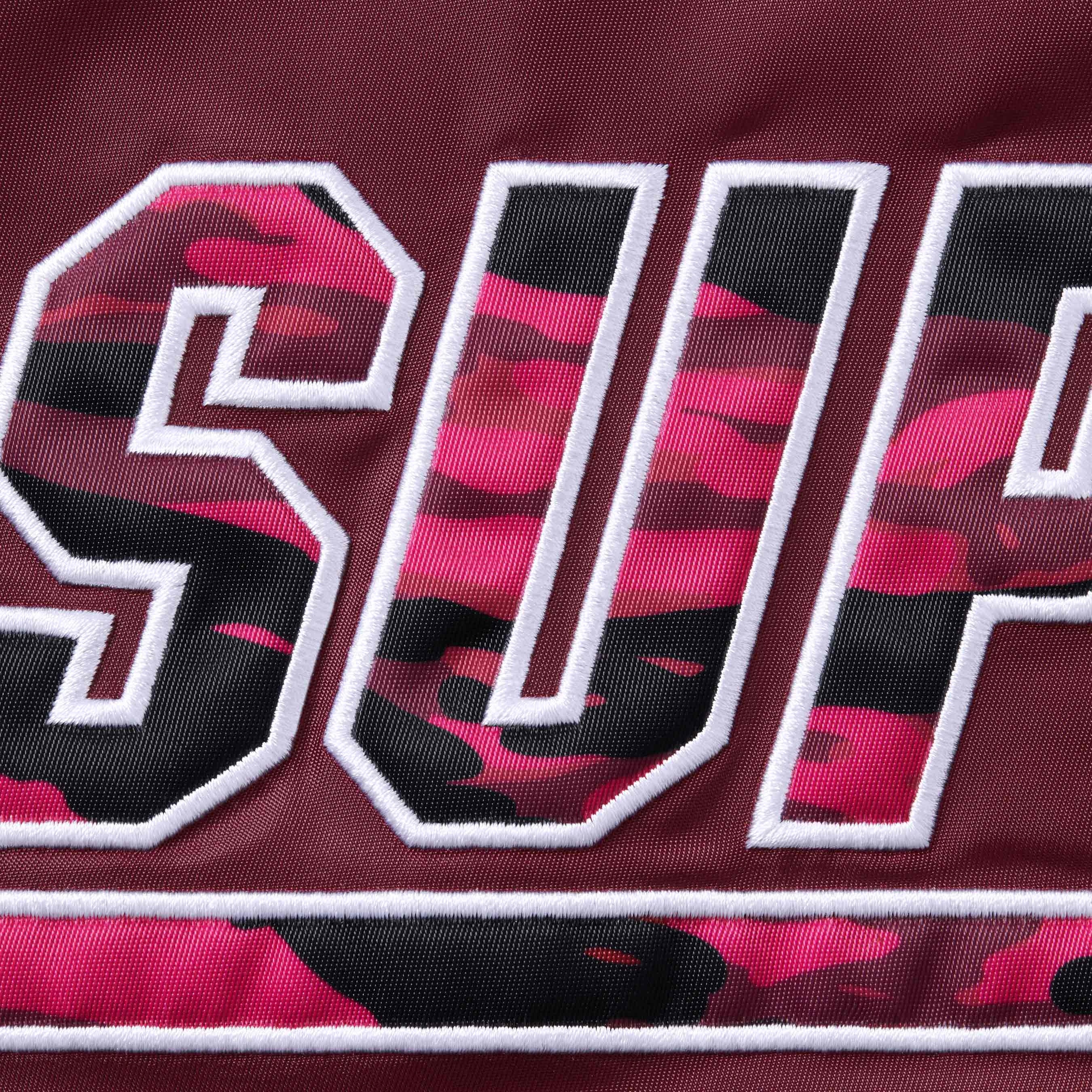 Supreme®/Mitchell & Ness® Camo Logo Varsity Jacket view 17